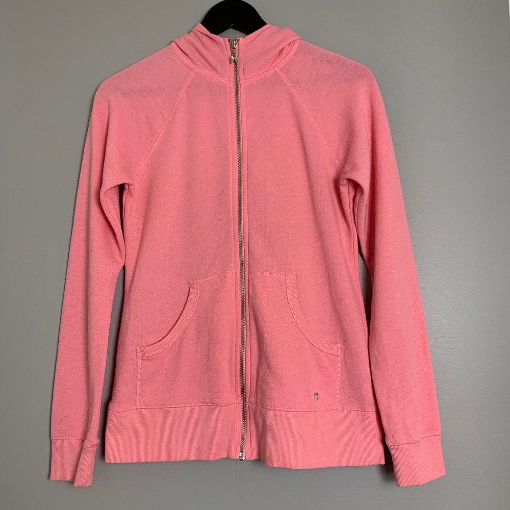Victoria's Secret Womens Zip Hoodie Pink Rhinestone Angel Wings S McBling